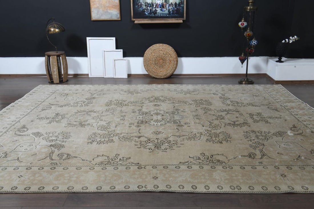 9'6x12'8 ft, OVERSIZED PERSIAN RUG, Orange 10x12 Large Area - 10