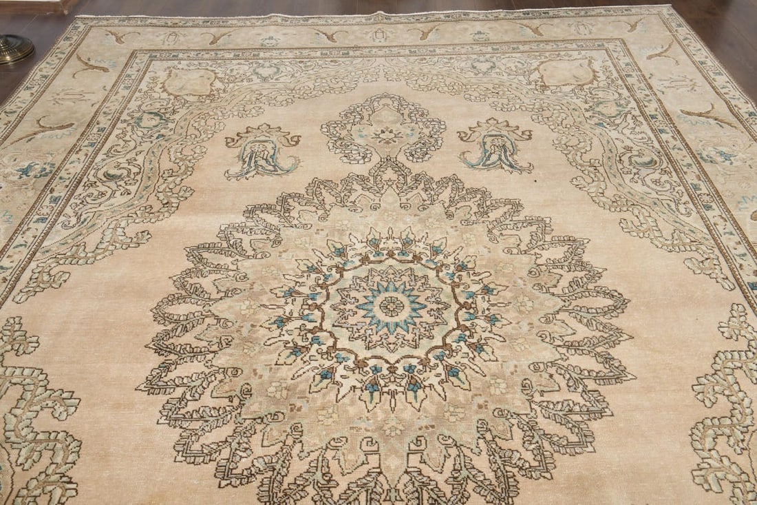 9'5x12'5 ft, ORANGE MINIMALIST RUG, Oversized Persian - 9