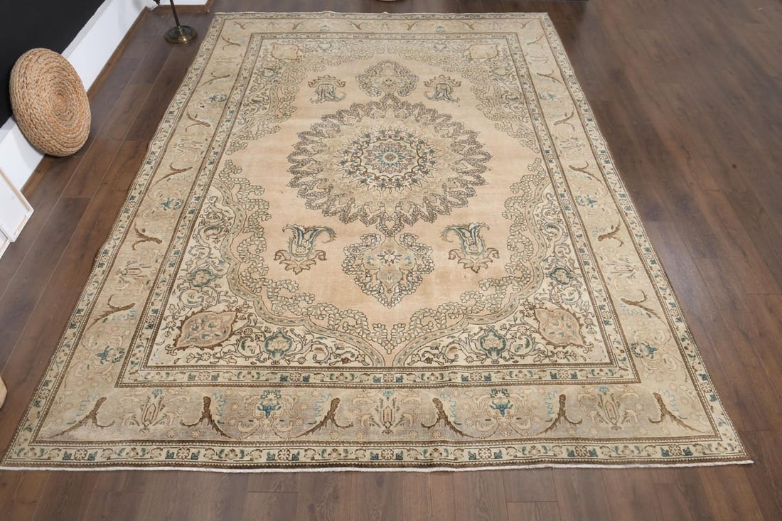 9'5x12'5 ft, ORANGE MINIMALIST RUG, Oversized Persian - 2