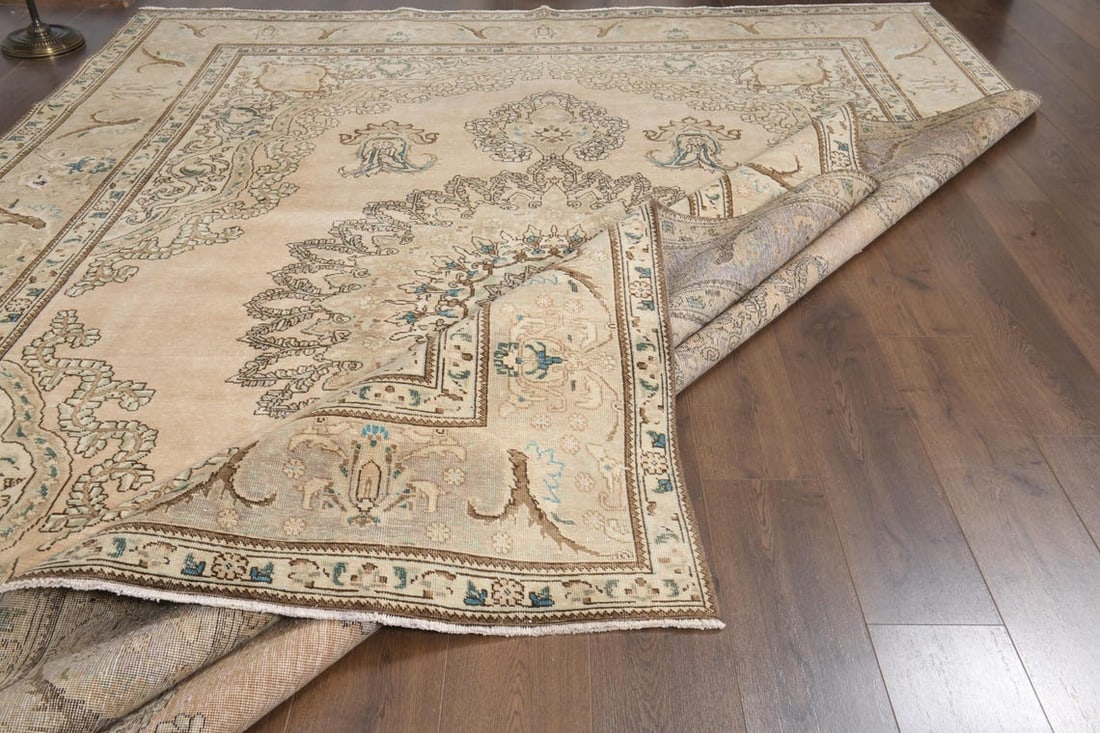 9'5x12'5 ft, ORANGE MINIMALIST RUG, Oversized Persian - 6