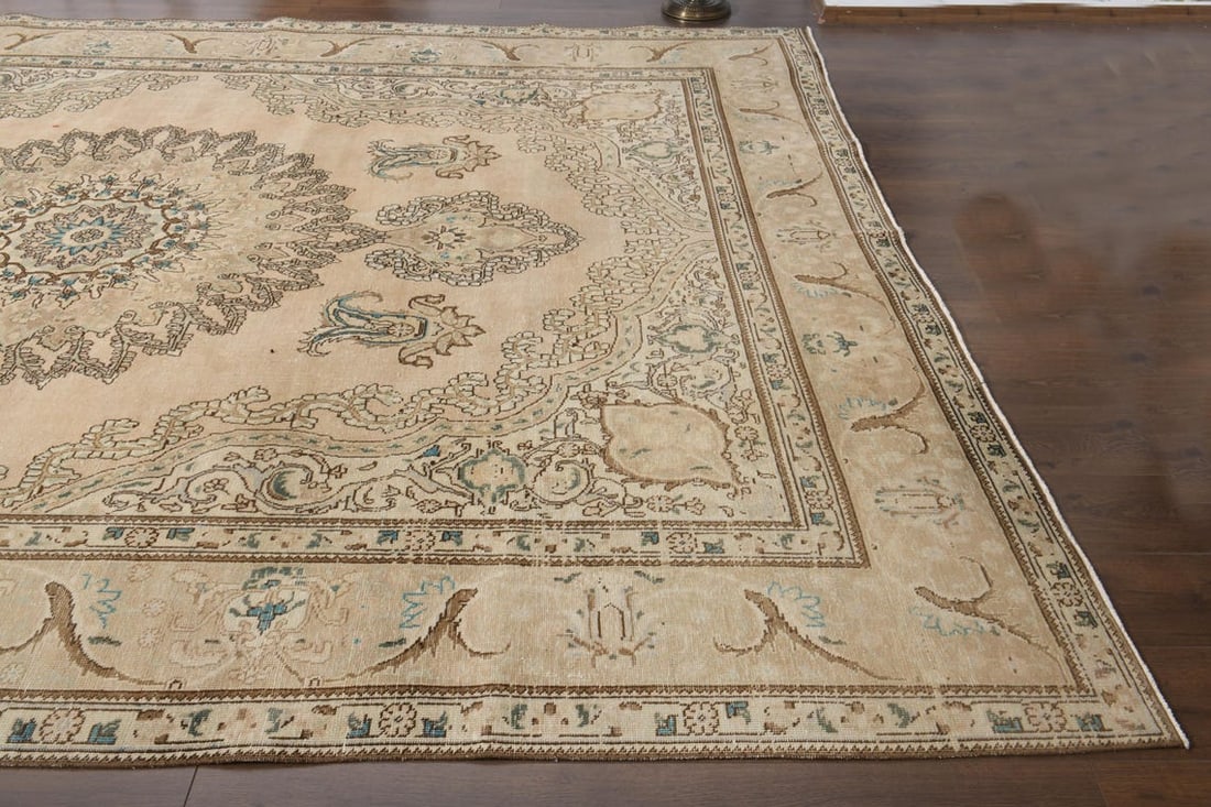 9'5x12'5 ft, ORANGE MINIMALIST RUG, Oversized Persian - 7