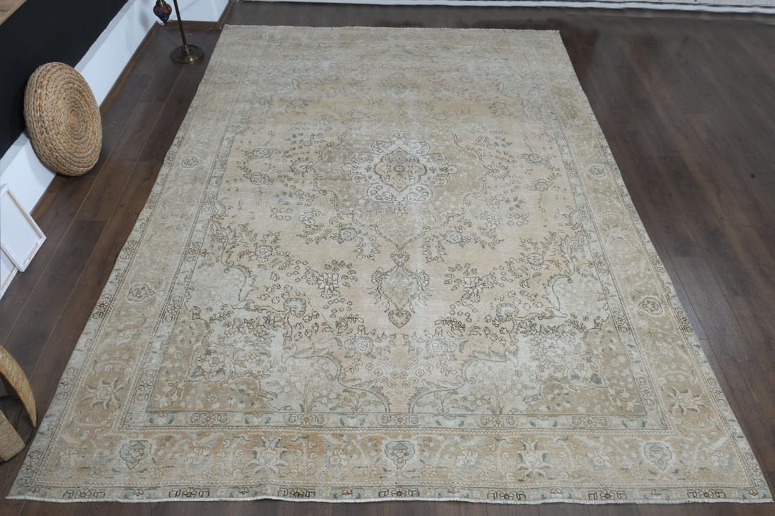 9'3x12'9 ft, OVERSIZED ORANGE BEIGE - 2