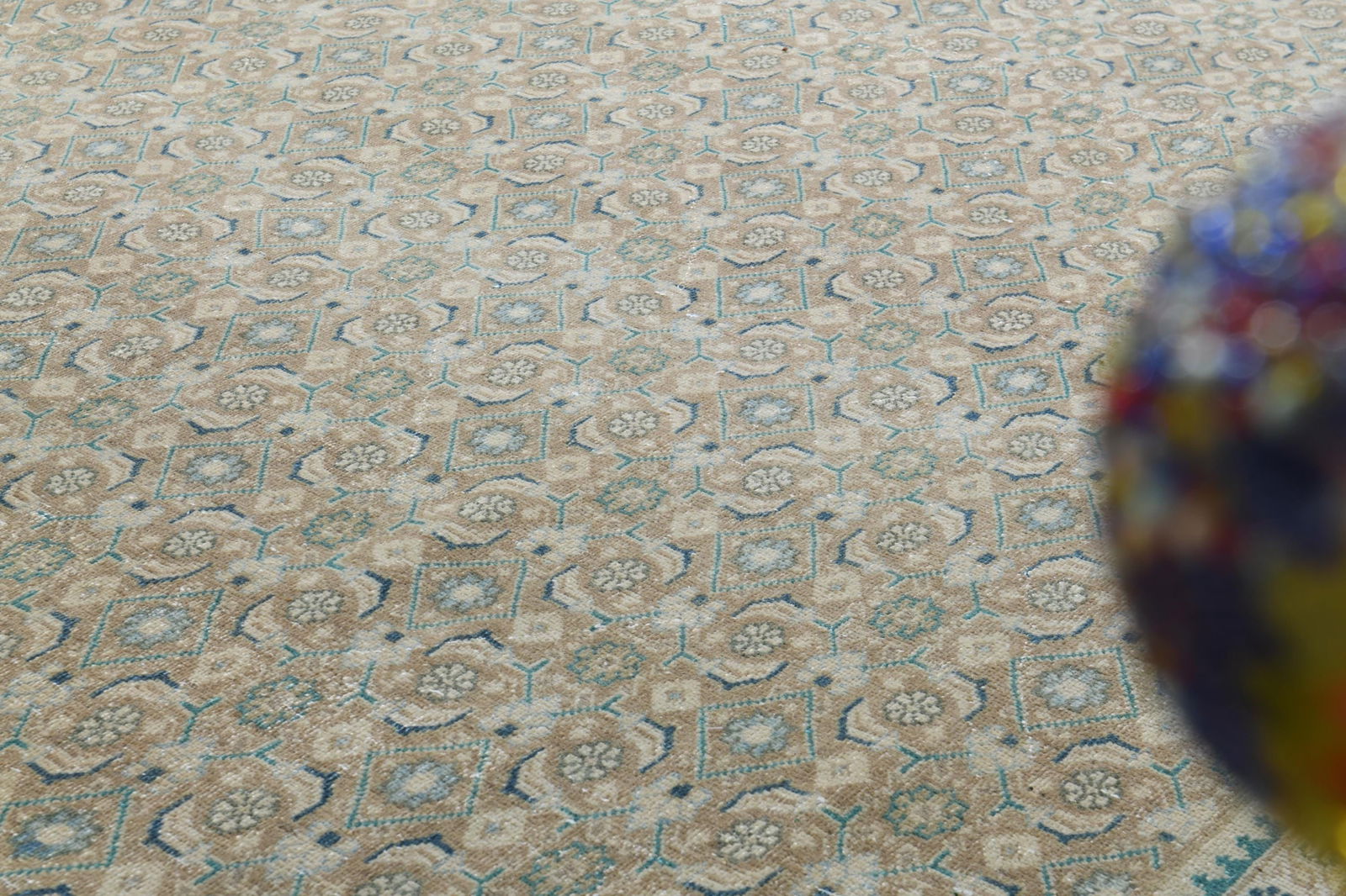 9.1x13.5 ft, PERSIAN NEUTRAL RUG, Oversized Antique - 17