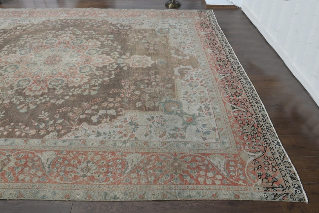 9.6x12.5 ft, BROWN OVERSIZED RUG - 6