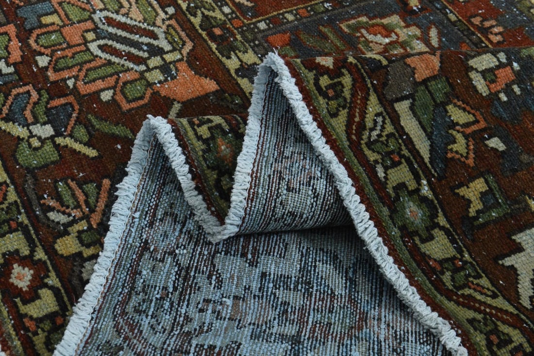 8.7x11.4 ft, PERSIAN MINIMALIST RUG: Title: 8.7x11.4 ft, PERSIAN MINIMALIST RUG Origin: Turkey Date/Period: 1960 - 1970 Materials: Wool and Cotton Size: Width: 8.7 feet Length: 11.4 feet Description: This Turkish one-of-a-kind Anatolian