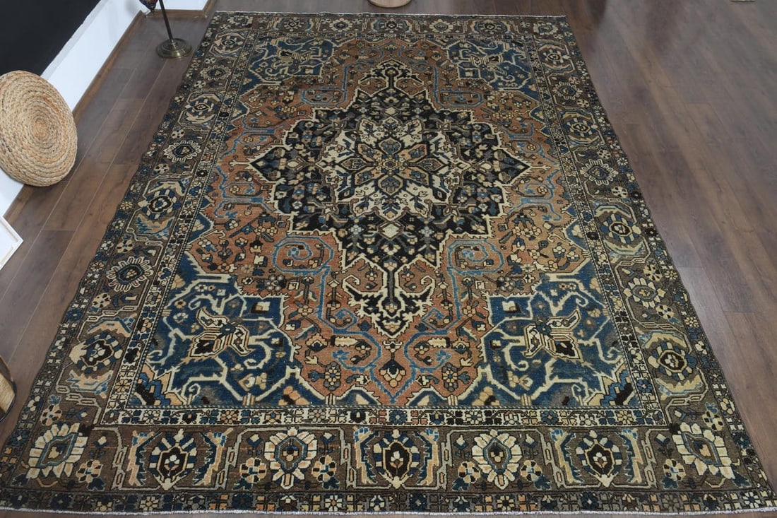 9'5x12'5 ft, ORANGE MINIMALIST RUG - 2