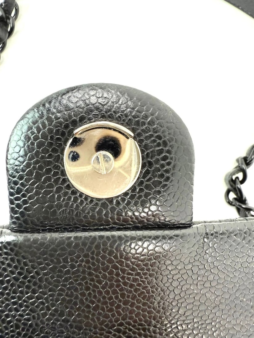 Chanel Caviar Quilted Incocognito Mini Square Black Flap Bag - 11