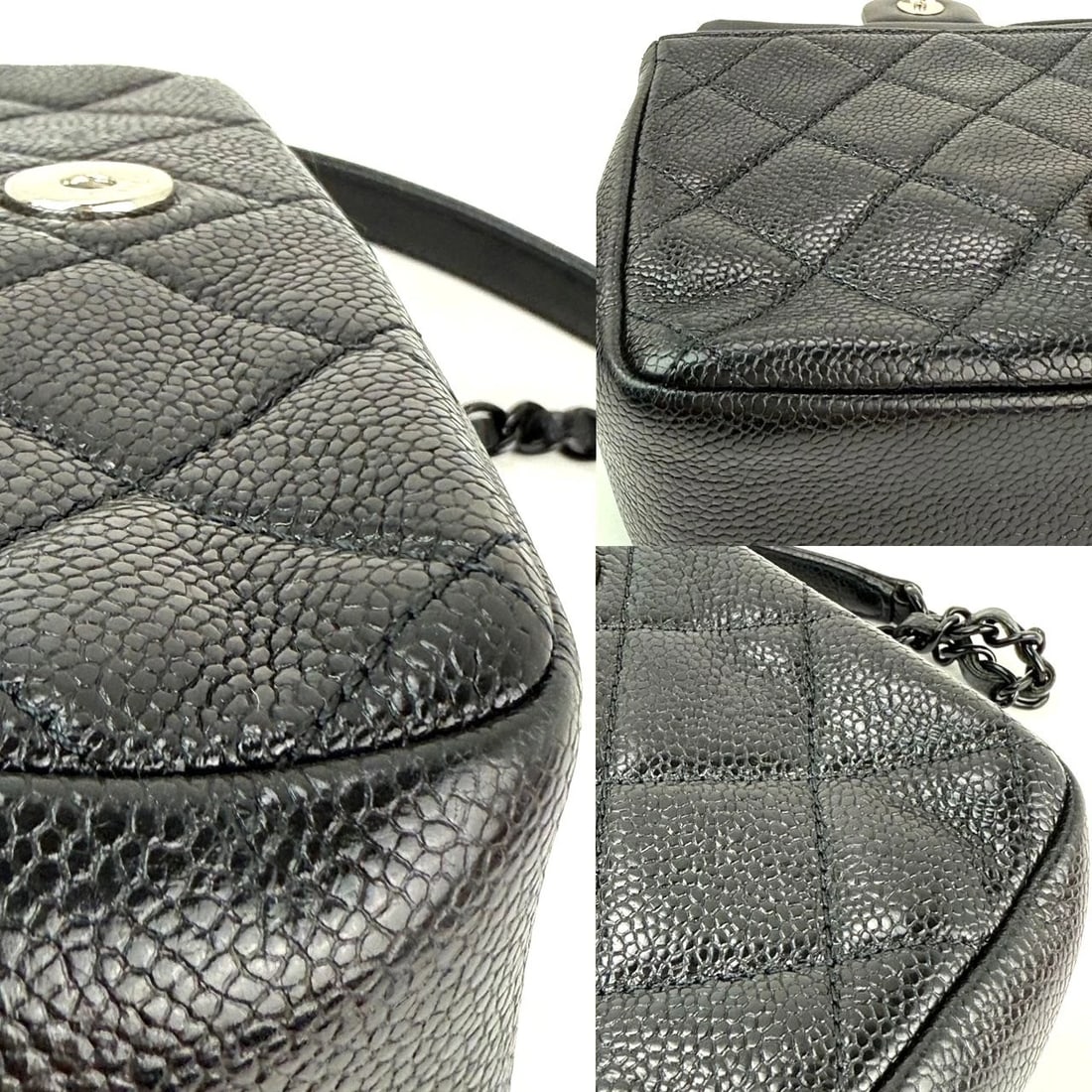 Chanel Caviar Quilted Incocognito Mini Square Black Flap Bag - 13