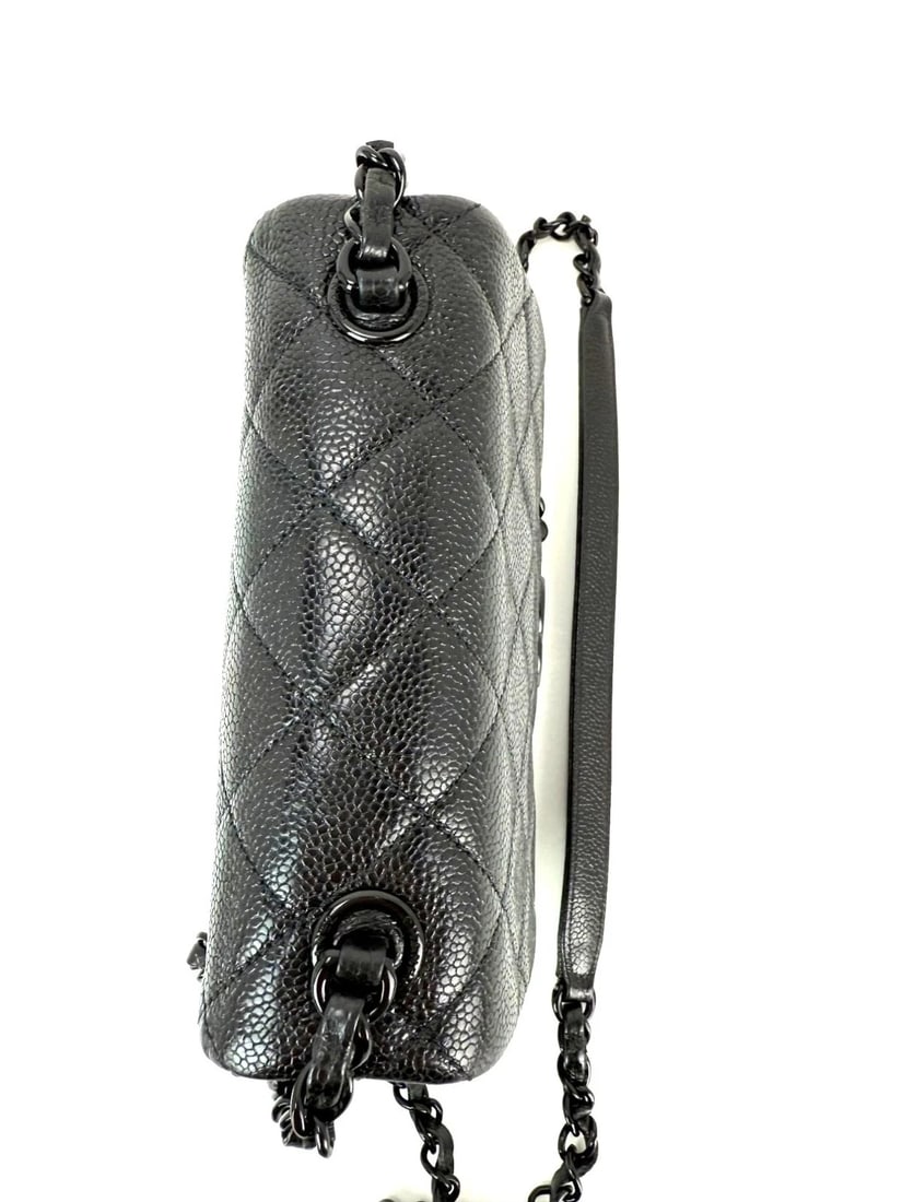 Chanel Caviar Quilted Incocognito Mini Square Black Flap Bag - 14