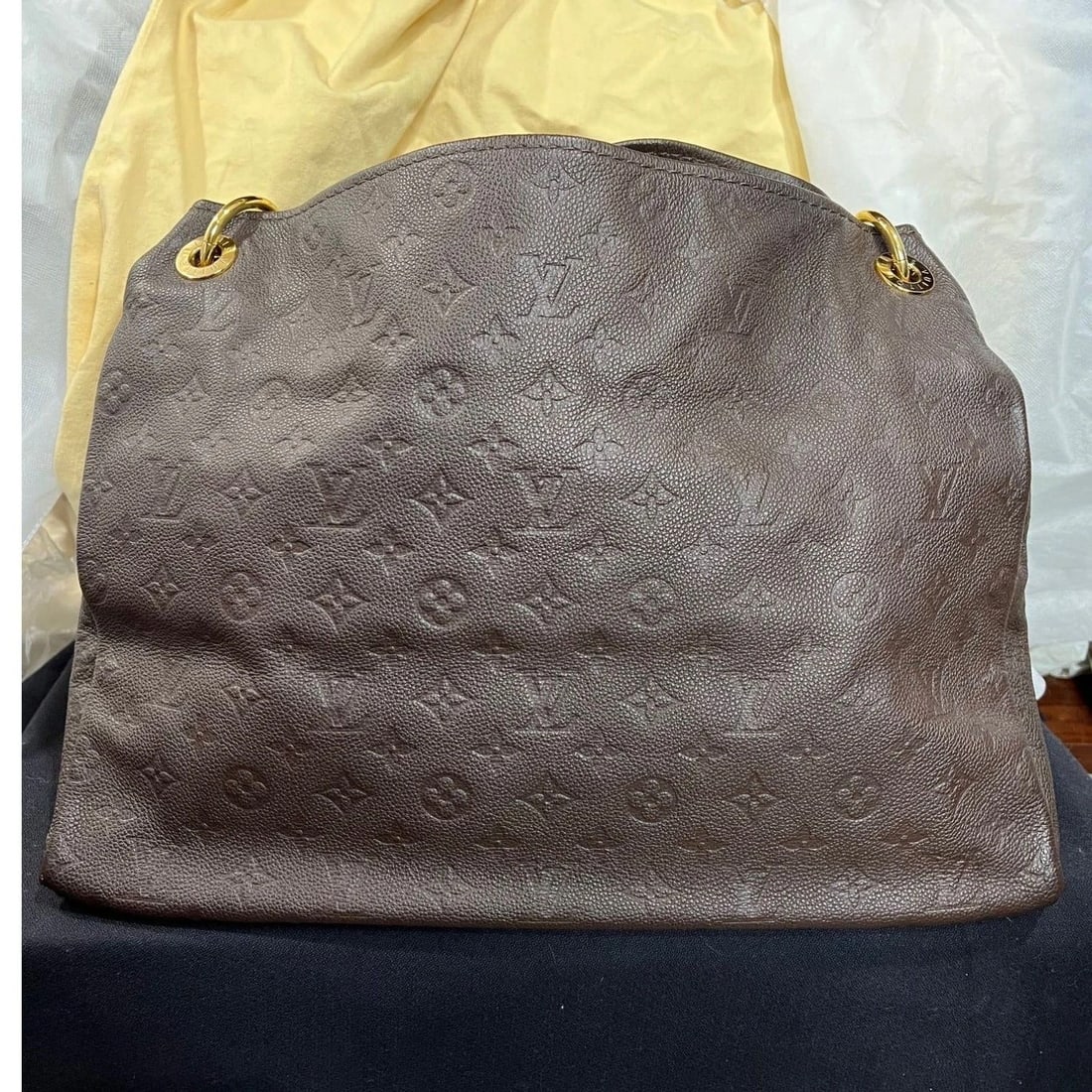 Louis Vuitton Artsy MM Monogram Empreinte Brown Shoulder Tote Bag - 13