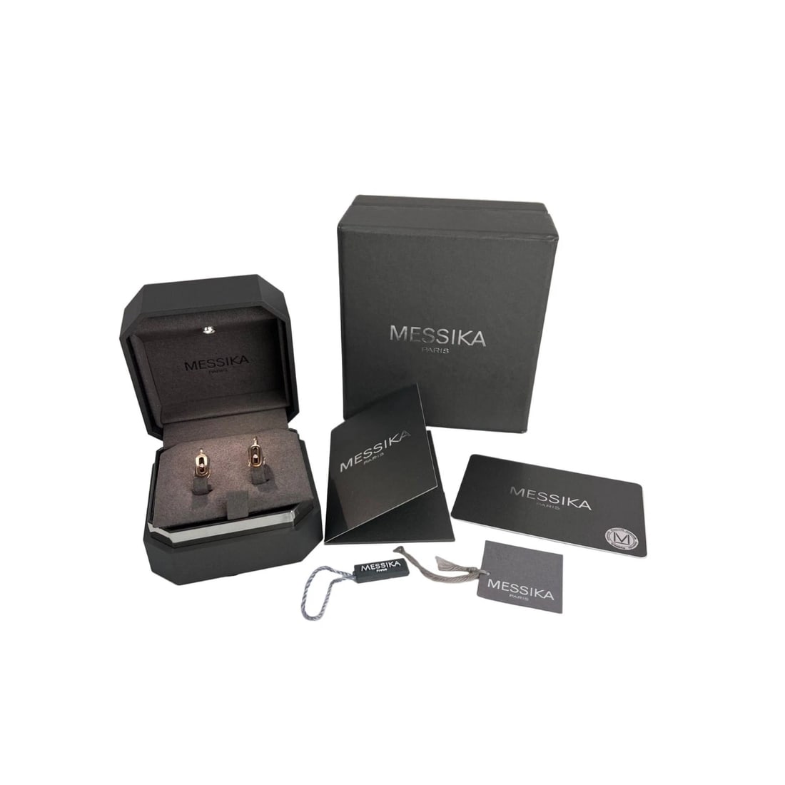 Messika Move Uno Mini Hoops 18K Rose Gold Diamond Earrings - 11