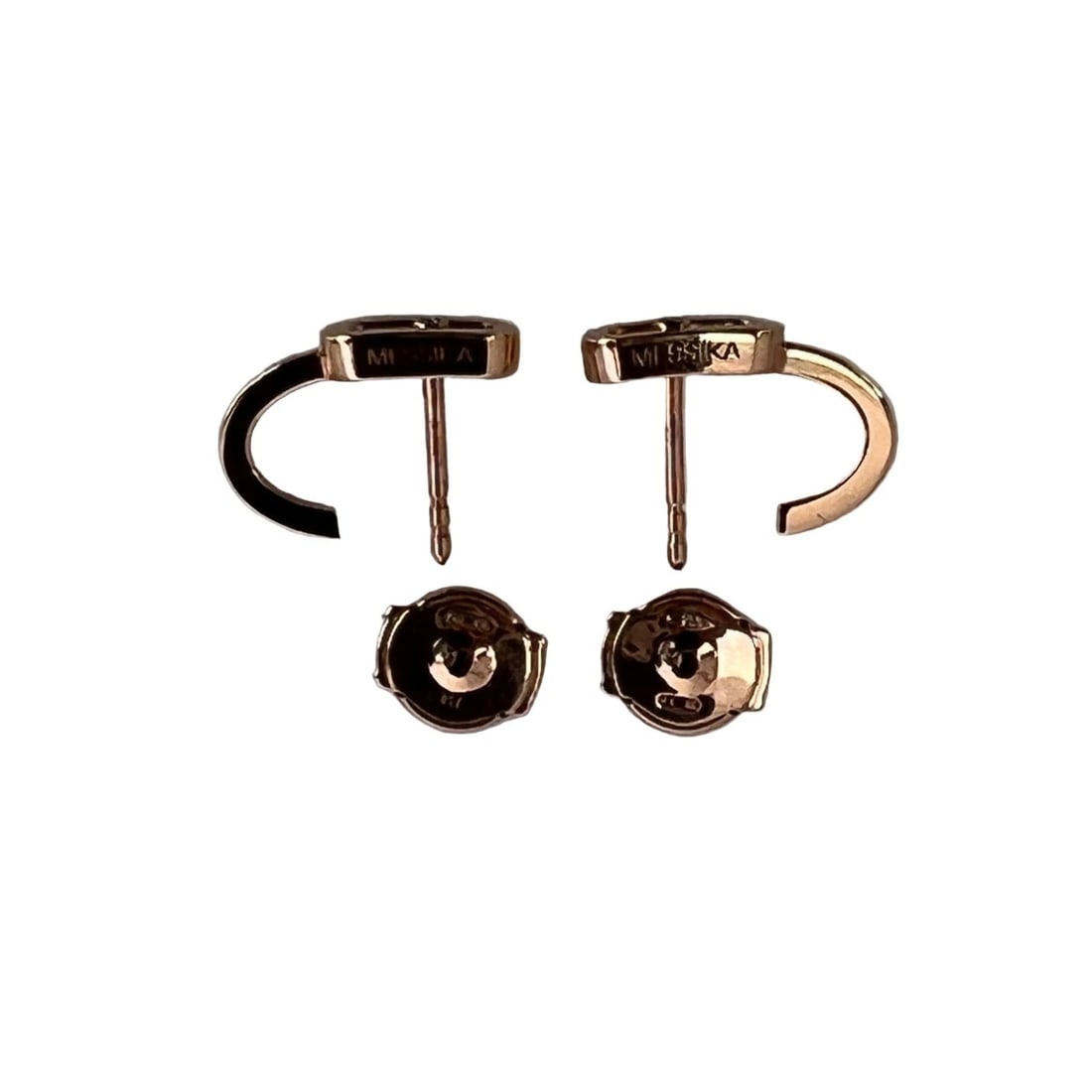 Messika Move Uno Mini Hoops 18K Rose Gold Diamond Earrings - 16