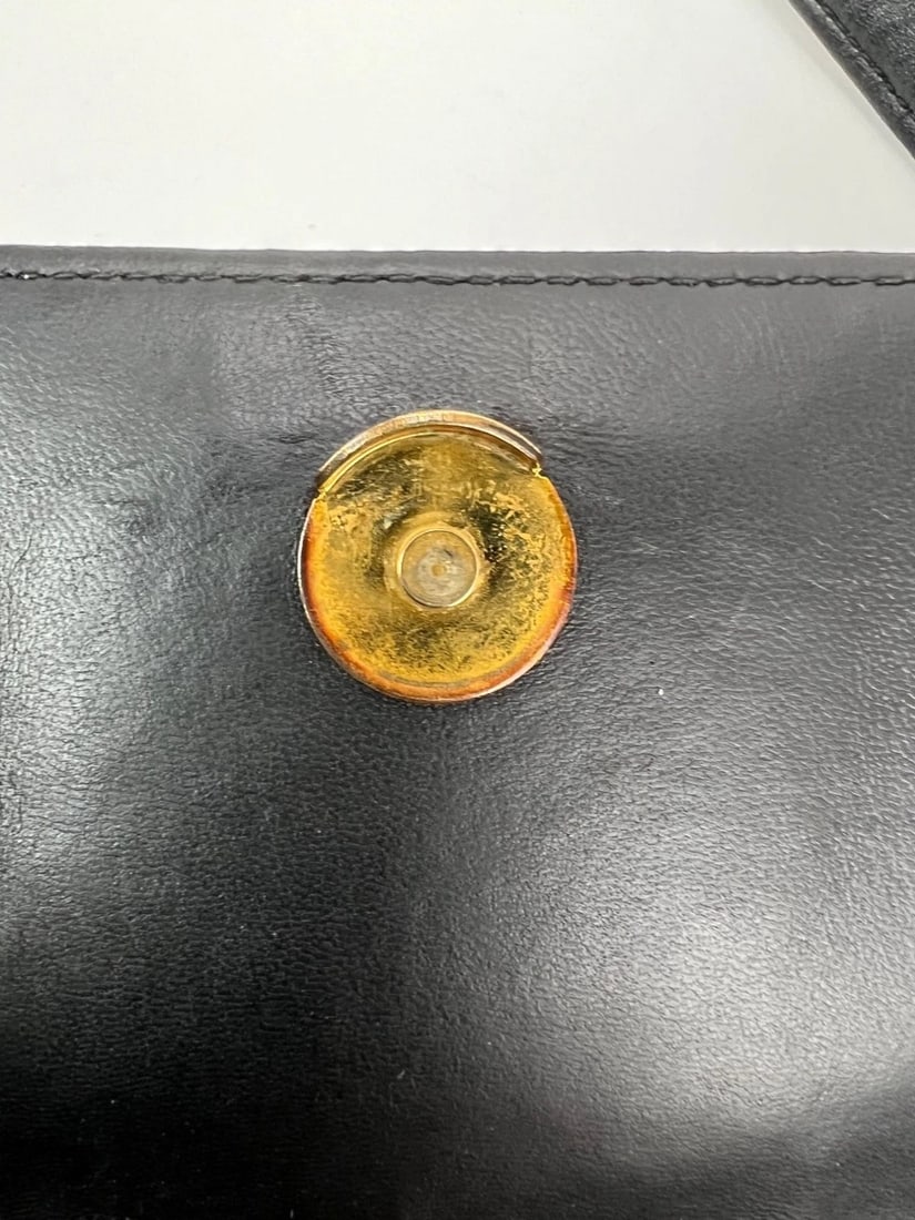 Chanel Vintage Lambskin Quilted CC Flap Black Shoulder Bag - 12