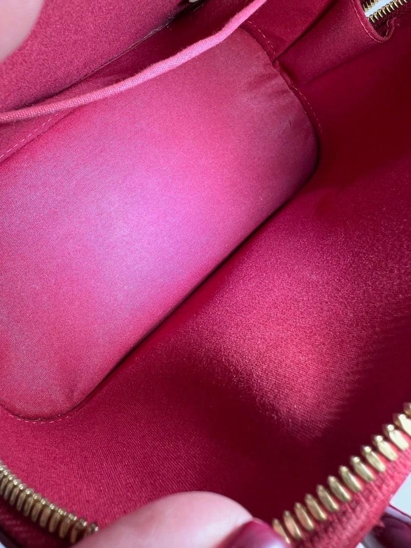 Louis Vuitton Alma BB Monogram Red Vernis Patent Leather Crossbody Bag - 5