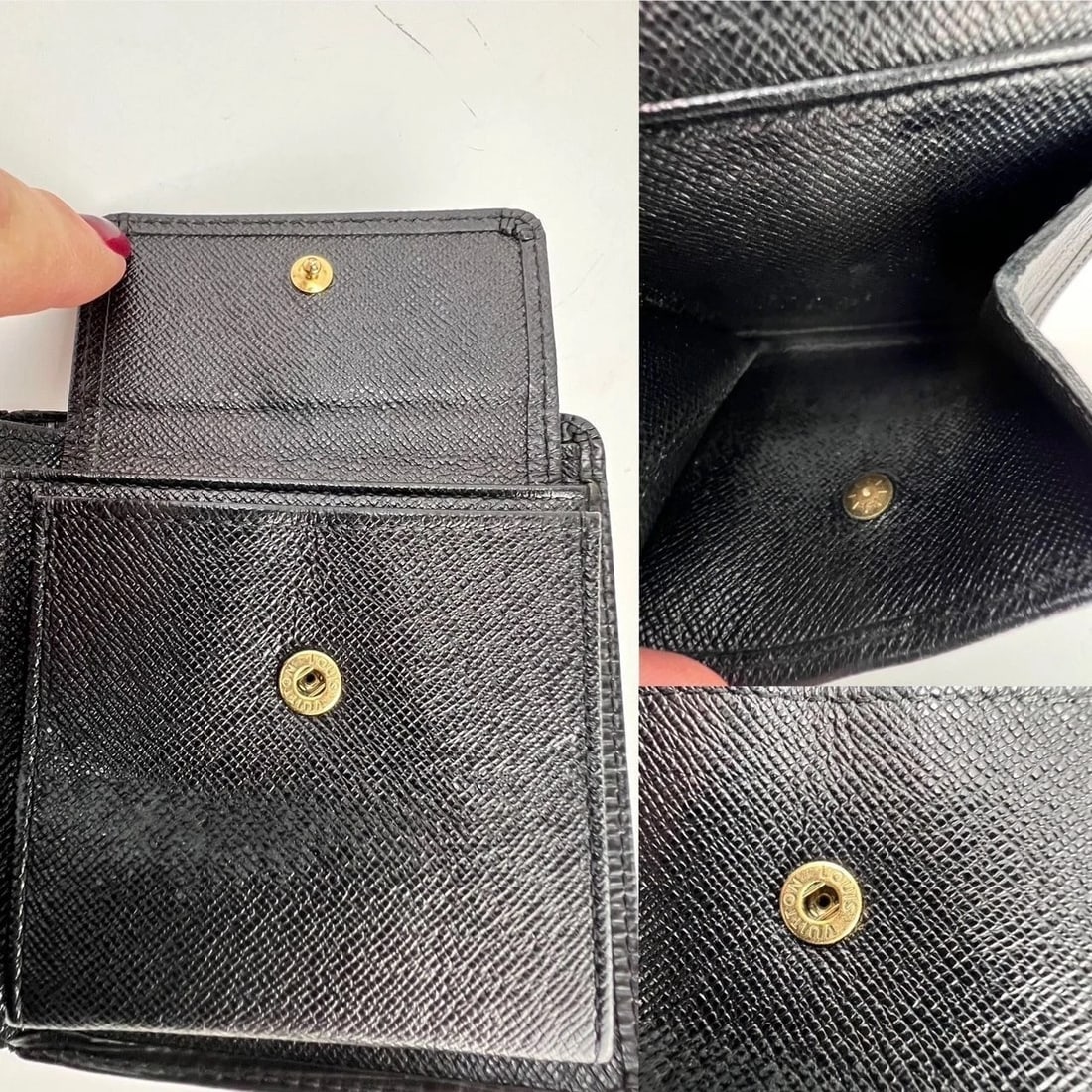 Louis Vuitton Vintage Black Epi Leather Multiple Men's Wallet - 14