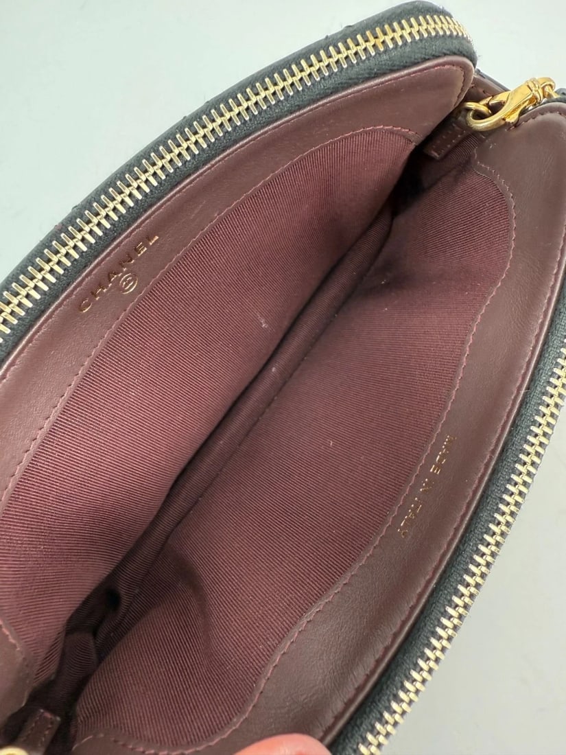 Chanel Lucky Charms 2.55 Black Double Zip WOC Wallet Clutch Bag - 16