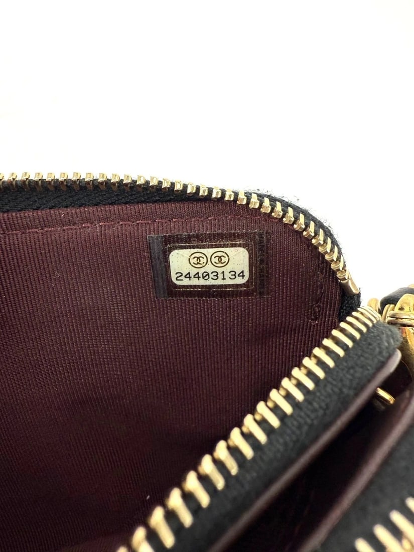 Chanel Lucky Charms 2.55 Black Double Zip WOC Wallet Clutch Bag - 7