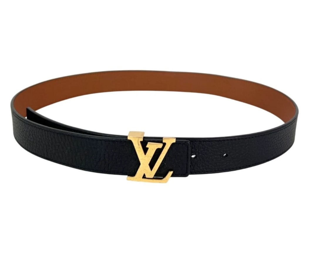 Louis Vuitton 30mm Black Brown Leather Reversible Initiales Belt 80/32 (1 of 18)