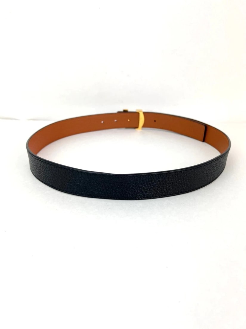 Louis Vuitton 30mm Black Brown Leather Reversible Initiales Belt 80/32 - 2