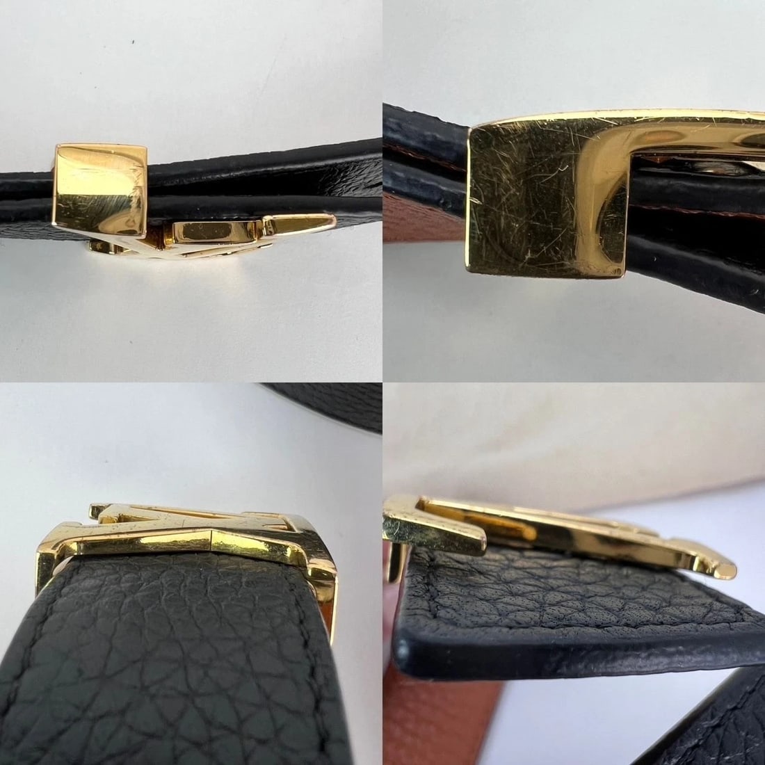 Louis Vuitton 30mm Black Brown Leather Reversible Initiales Belt 80/32 - 4