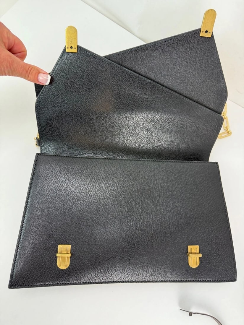 Gucci Calfskin Snakeskin Studded Medium Ottilia Top Handle ShoulderBag - 12