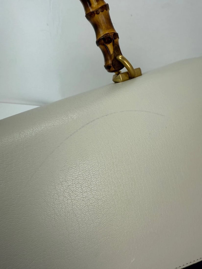 Gucci Calfskin Snakeskin Studded Medium Ottilia Top Handle ShoulderBag - 13