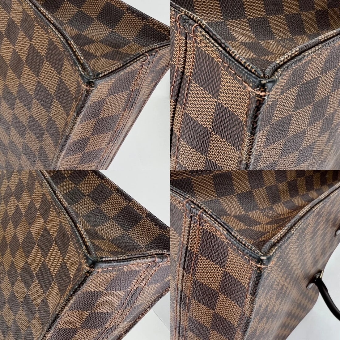 Louis Vuitton Bag Sac Plat Damier Ebene Canvas Tote Shopping Bag - 10