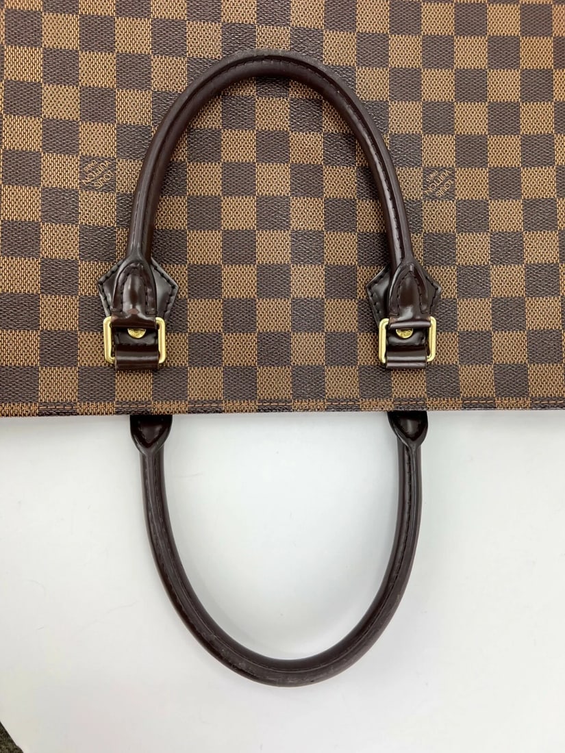 Louis Vuitton Bag Sac Plat Damier Ebene Canvas Tote Shopping Bag - 7