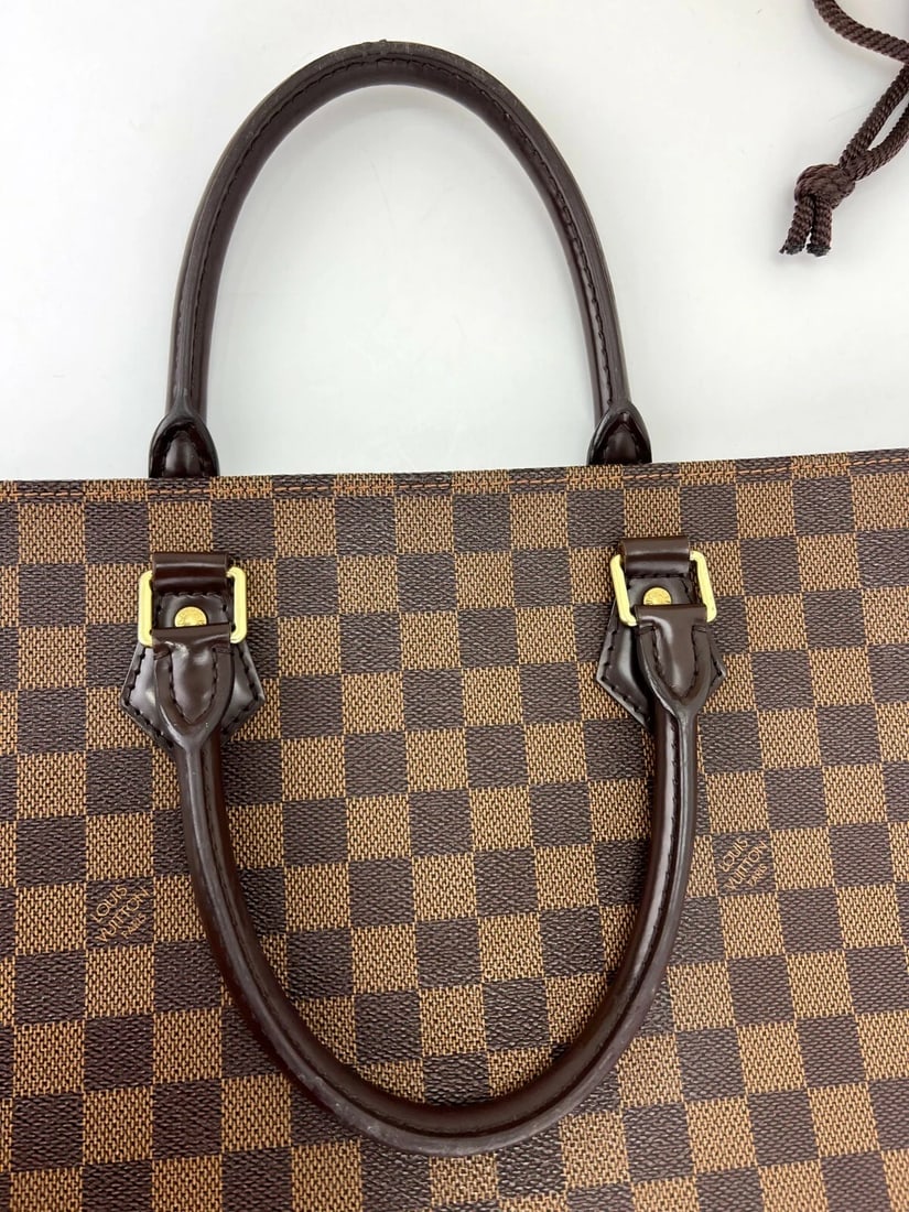Louis Vuitton Bag Sac Plat Damier Ebene Canvas Tote Shopping Bag - 8