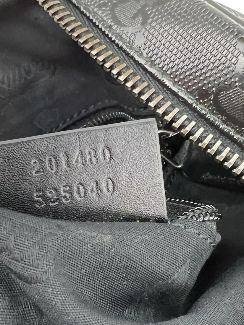 Gucci GG Imprime Coated Canvas Black Monogram Briefcase Attache Bag - 10