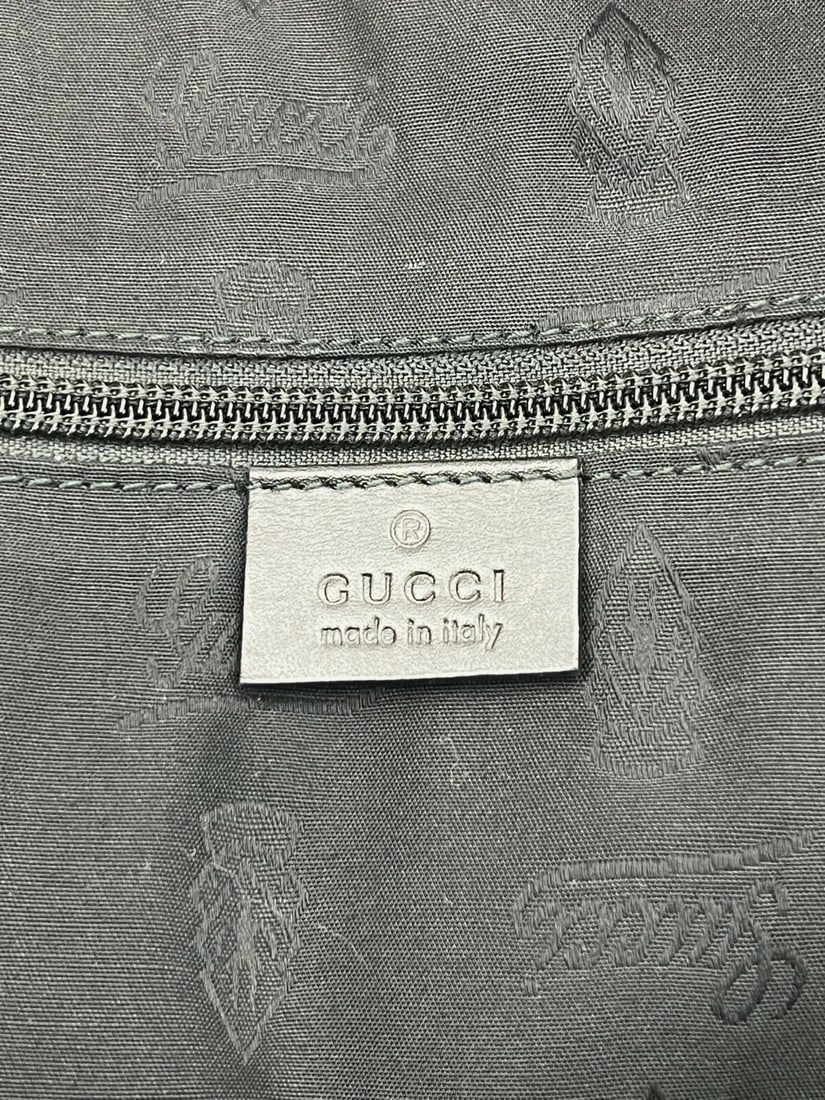 Gucci GG Imprime Coated Canvas Black Monogram Briefcase Attache Bag - 9