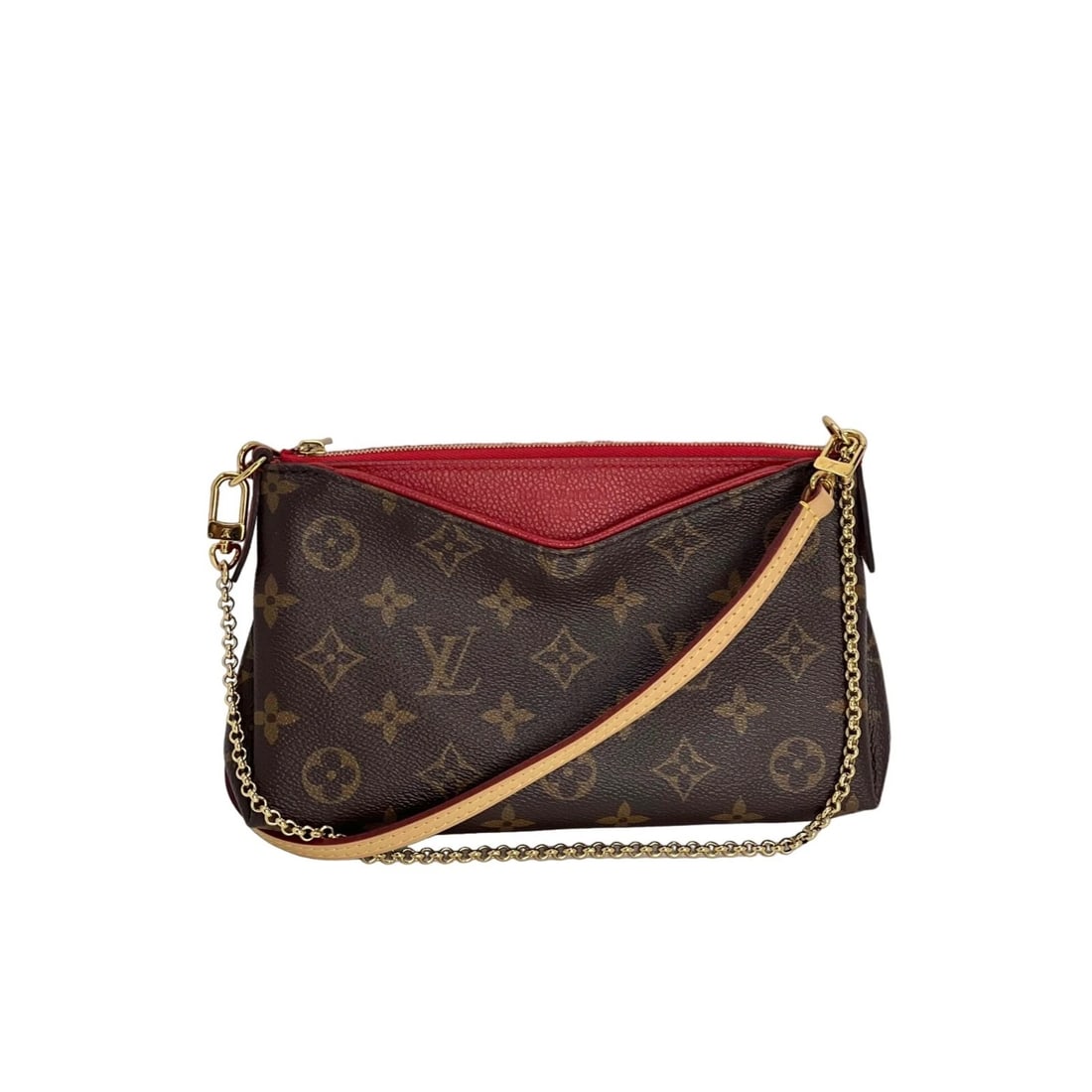 LOUIS VUITTON Pallas Monogram Clutch Cherry Crossbody Bag: Title: LOUIS VUITTON Pallas Monogram Clutch Cherry Crossbody Bag Description: Pre-Owned 100% Authentic LOUIS VUITTON Pallas Monogram Clutch Cherry Crossbody RATING: A/B...Very Good, well maintained,