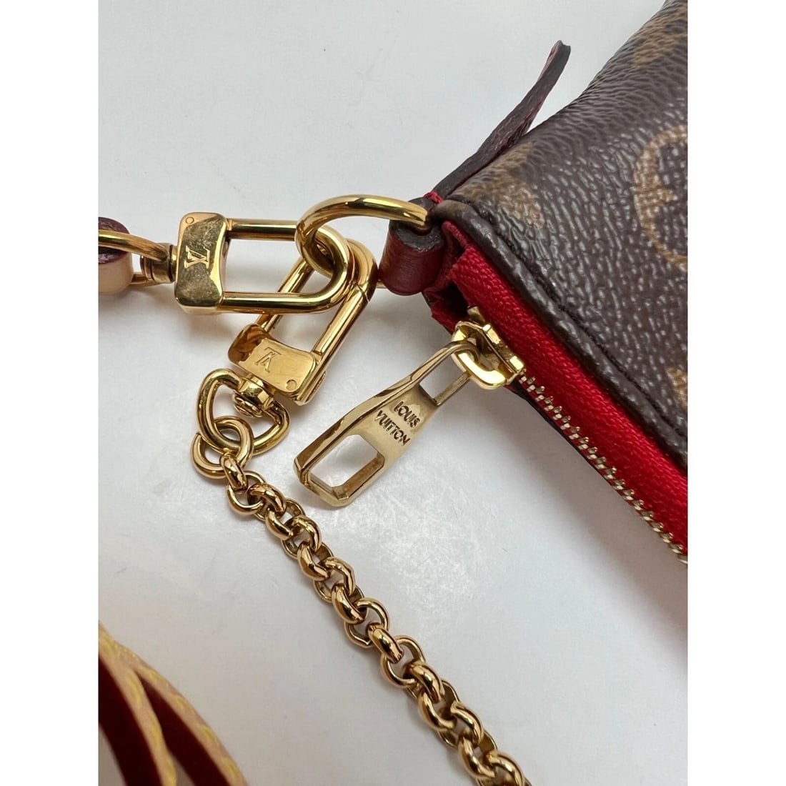 LOUIS VUITTON Pallas Monogram Clutch Cherry Crossbody Bag - 9