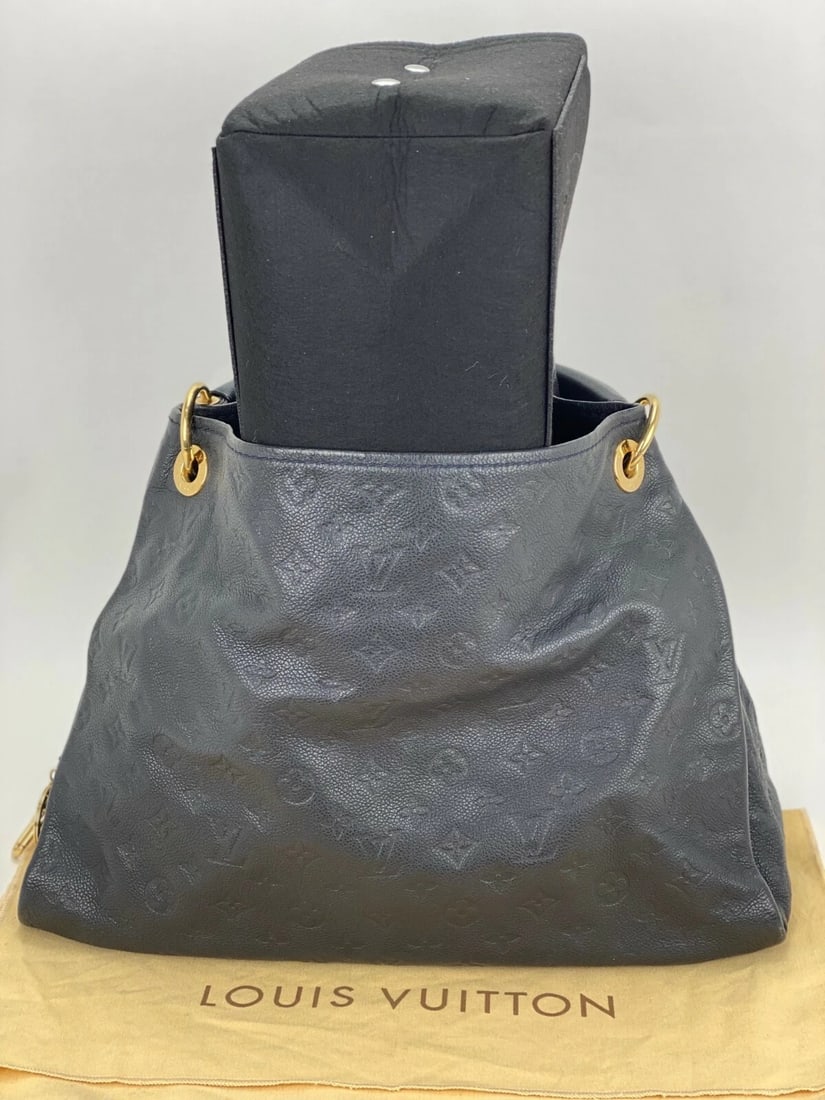 LOUIS VUITTON Bag Artsy MM Monogram Empreinte Infini Blue Tote Hand - 3