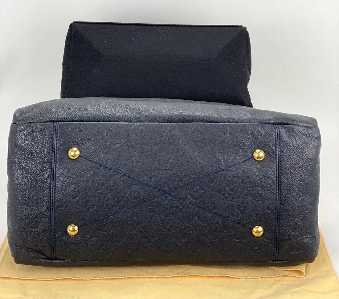 LOUIS VUITTON Bag Artsy MM Monogram Empreinte Infini Blue Tote Hand - 6