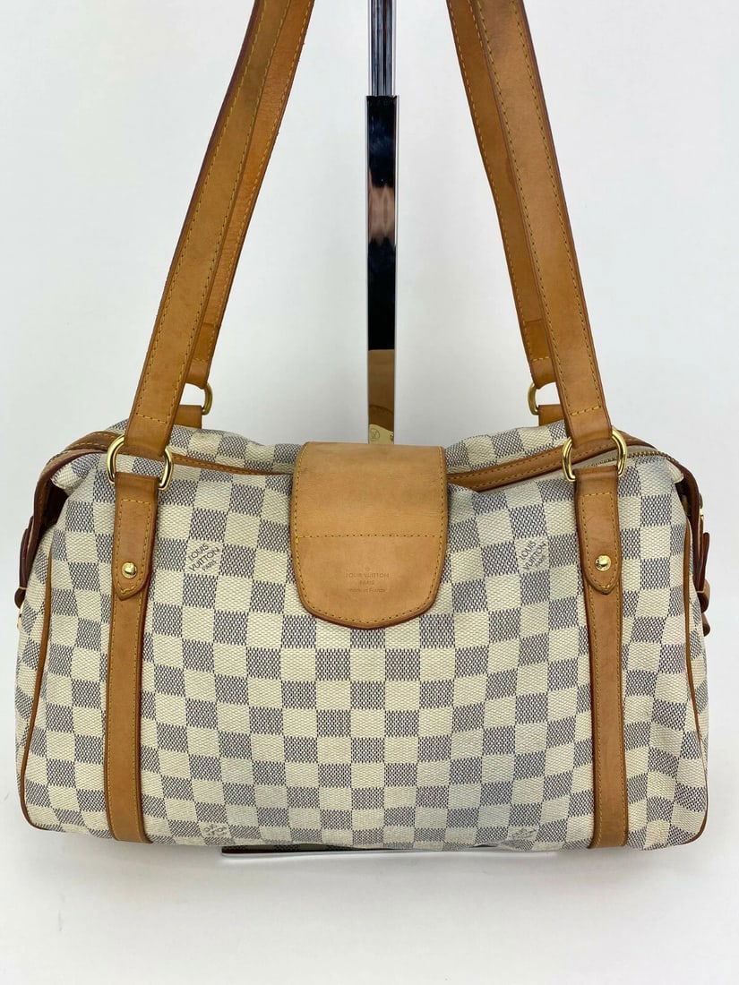 LOUIS VUITTON Hand Bag Stresa PM Damier Azur Canvas Shoulder Tote - 3
