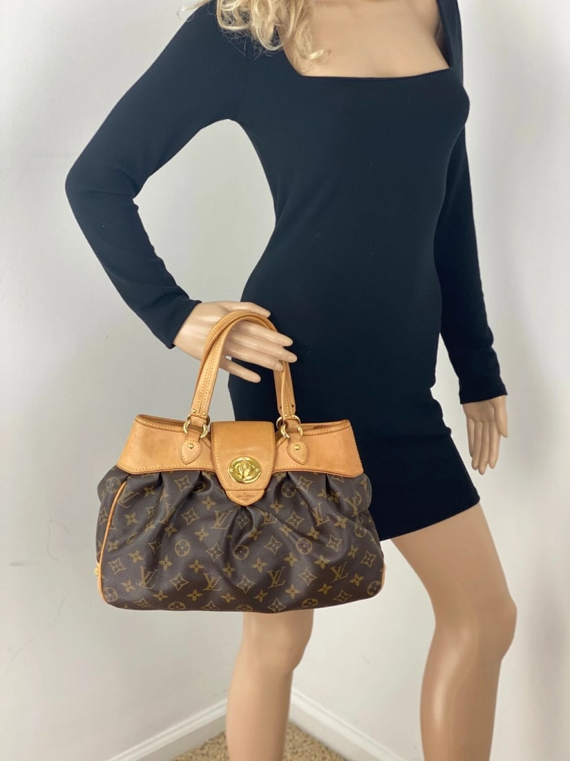 Louis Vuitton BOETIE PM Monogram Brown Canvas Hobo Tote Bag - 8