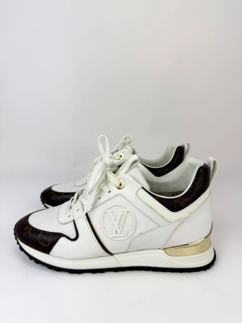 LOUIS VUITTON Run Away Lace-Up Womens Sneakers Size 39 USA 9 - 4