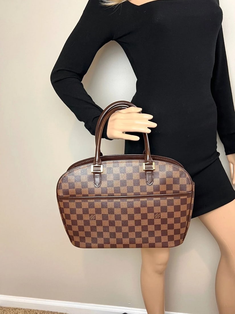 Louis Vuitton Vintage Sarria Horizontal Damier Ebene Hand Bag - 12