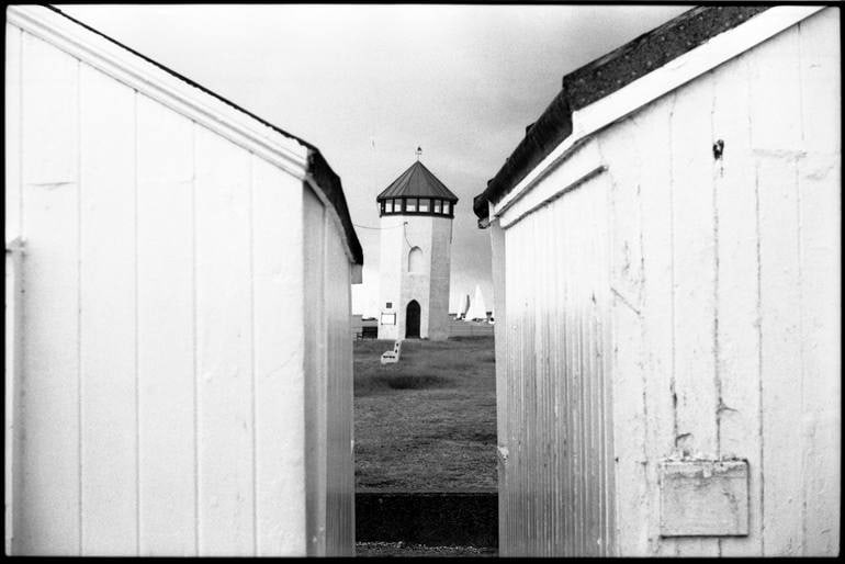 Beach Huts, Brightlingsea, Essex VIII - Silver Gelatin: Title: Beach Huts, Brightlingsea, Essex VIII - Silver Gelatin Description: Title: Beach Huts, Brightlingsea, Essex VIII - Silver Gelatin Photograph - Limited Edition of 10 Artist: Paul Cooklin Origin: