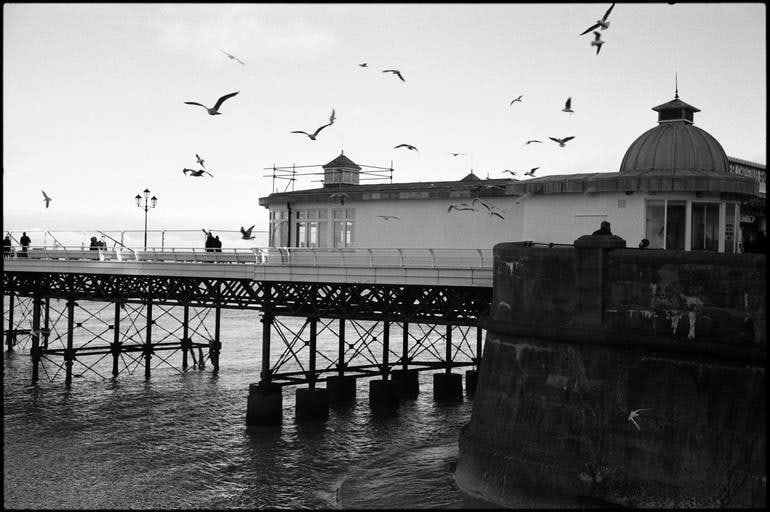 Seagulls, Cromer Pier, North Norfolk - Silver Gelatin: Title: Seagulls, Cromer Pier, North Norfolk - Silver Gelatin Description: Title: Seagulls, Cromer Pier, North Norfolk - Silver Gelatin Photograph - Limited Edition of 10Artist: Paul CooklinOrigin: