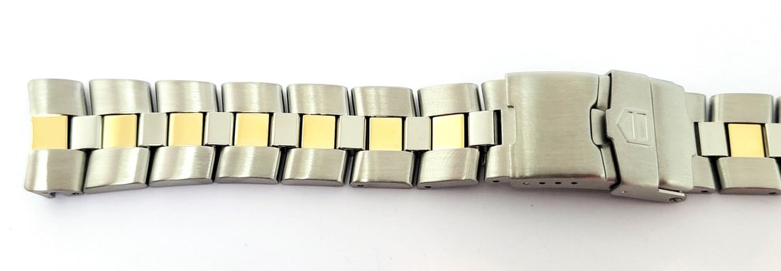 S/Steel & 18k TAG HEUER Watch Bracelet FAD001 for ZA7315 Model* 20 mm EXLNT - 3