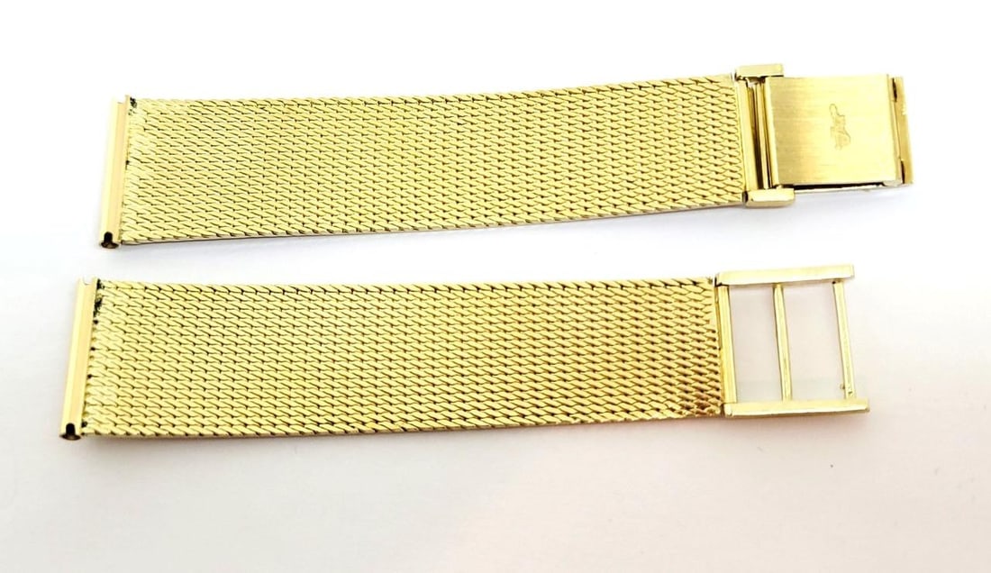 NOS SOLID 14k Yellow GOLD Watch Bracelet to fit 18 mm Logs* EXLNT 34.6 grams - 7