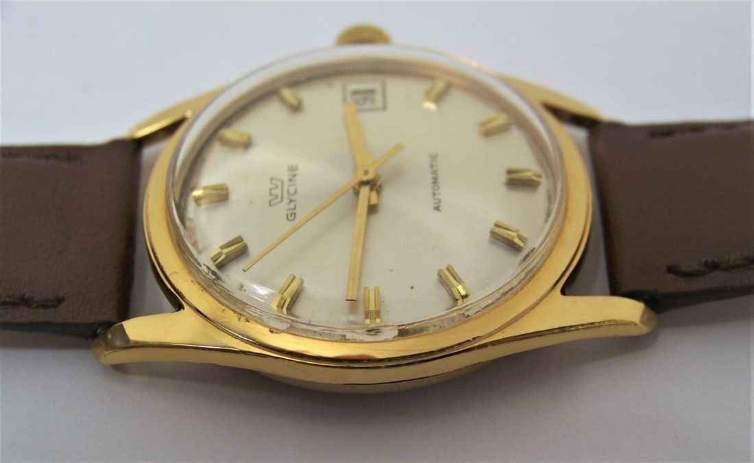 Vintage Gold Swiss GLYCINE 17J Automatic Watch 1960s Cal 2472* EXLNT* SERVICED - 11