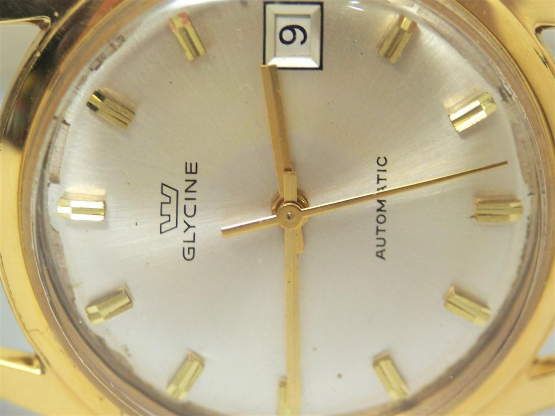 Vintage Gold Swiss GLYCINE 17J Automatic Watch 1960s Cal 2472* EXLNT* SERVICED - 2
