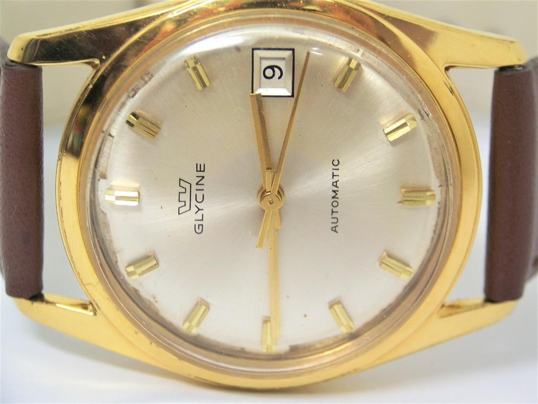 Vintage Gold Swiss GLYCINE 17J Automatic Watch 1960s Cal 2472* EXLNT* SERVICED - 4