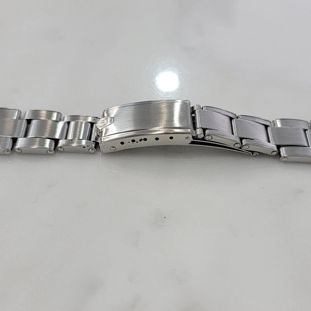 Pulsera Rolex Oyster remachada de acero inoxidable vintage 19 mm ancho de longitud 15 cm BR153 - 2