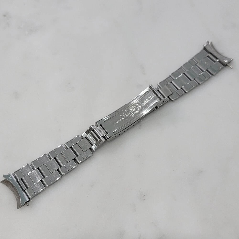 Pulsera Rolex Oyster remachada de acero inoxidable vintage 19 mm ancho de longitud 15 cm BR153 - 4