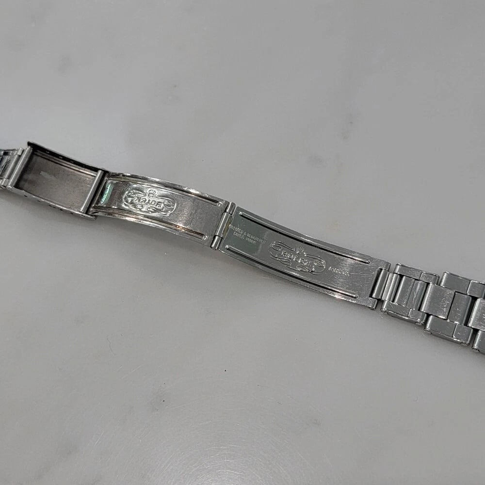 Pulsera Rolex Oyster remachada de acero inoxidable vintage 19 mm ancho de longitud 15 cm BR153 - 7