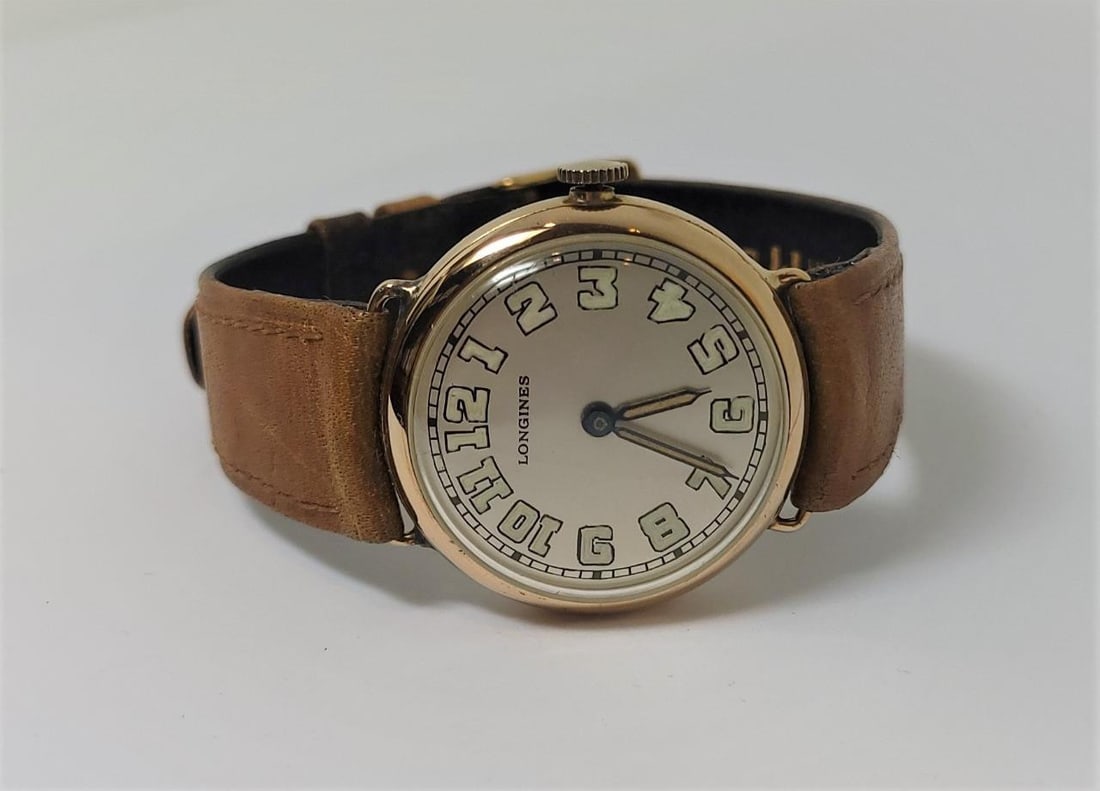 Vintage 14k Mens LONGINES 15J Winding Watch Cal 12.91 c.1918* EXLNT* SERVICED - 4